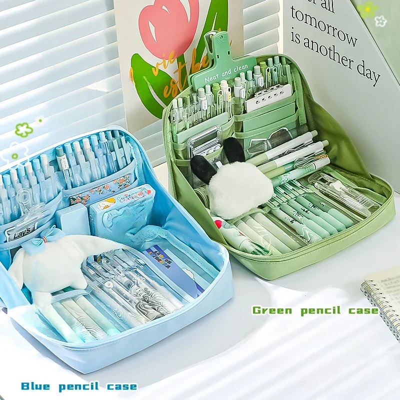 Estuche de lápices de gran capacidad de 12 capas para niñas, escuela primaria, niños, niñas, papelería de alto nivel de apariencia