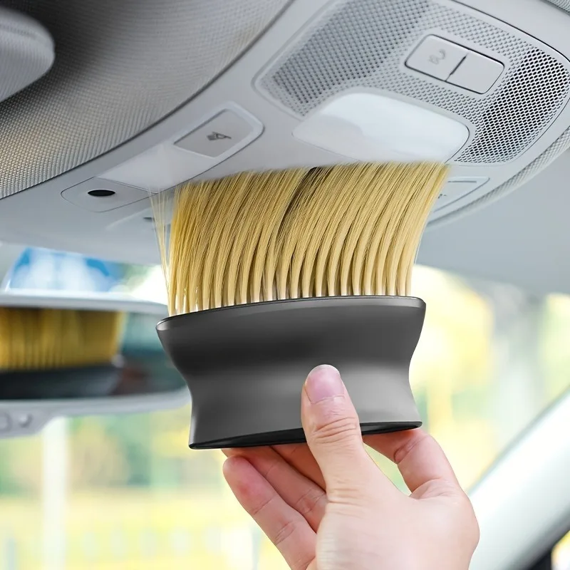 1 cepillo compacto para limpieza Interior de coche, eliminador de polvo para ventilación de aire/espacio de asiento de cerdas suaves, elegante regalo de Navidad para hombres - imagen 4
