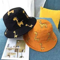 Sombrero Panamá infantil con protección solar – estampado jirafa