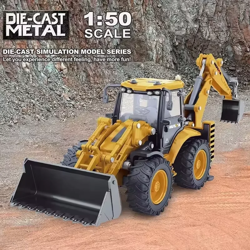 HUINA 1:50, modelo de vehículo de construcción de alta calidad, juguetes, excavadora de Metal, camión, modelo, vehículo sobre orugas, colección, regalos de navidad