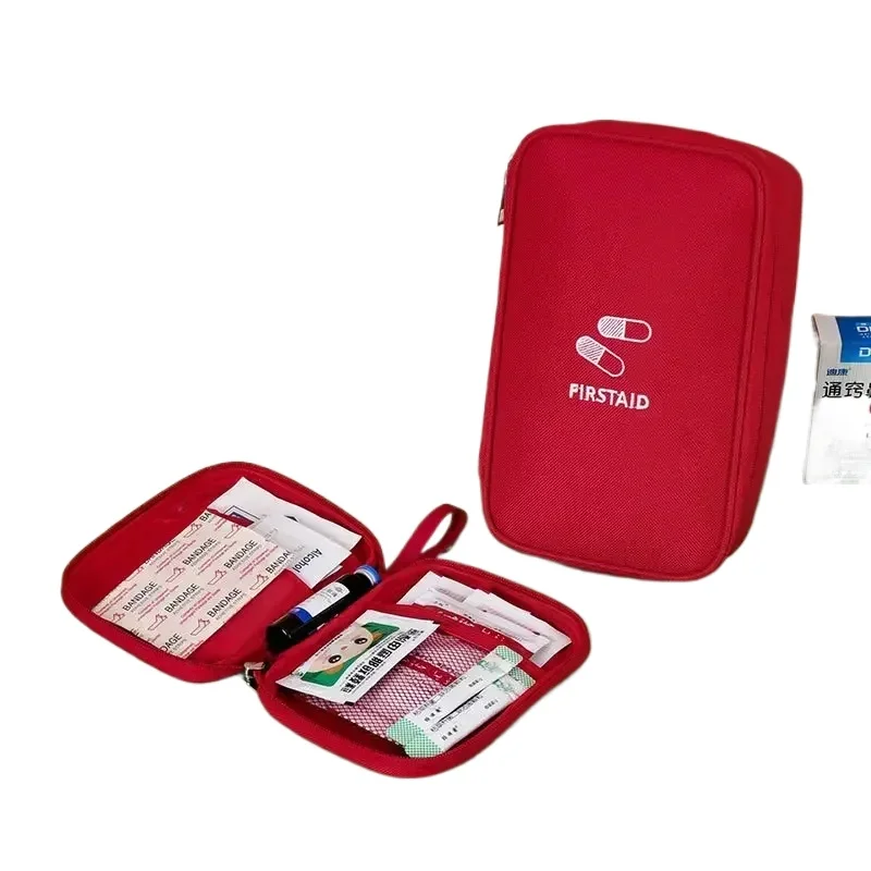 Botiquín de primeros auxilios familiar, bolsa de almacenamiento portátil para viajes al aire libre, bolsa de almacenamiento de medicina en capas de gran capacidad para el hogar, 1 ud. - imagen 3