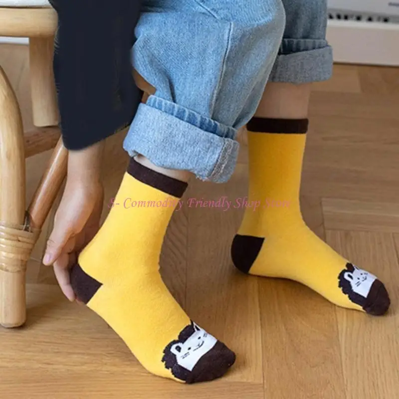 85AE 5 pares calcetines para niños calcetines algodón calcetines con patrón dibujos animados para niños 1 a 12 años - imagen 5