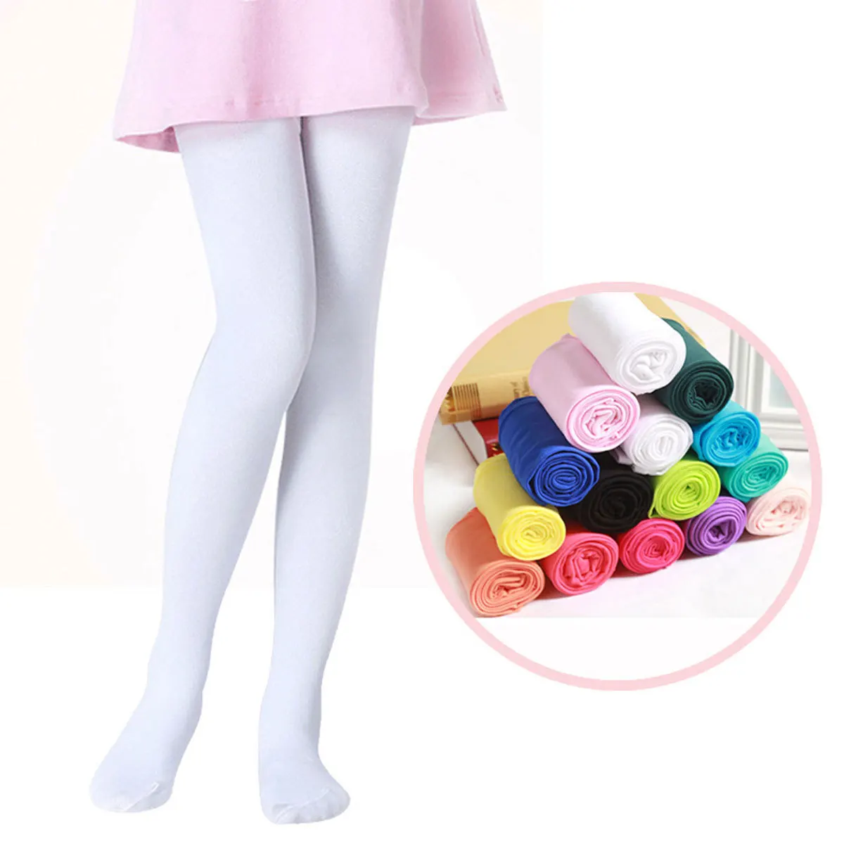 Medias de baile para niños, pantimedias de Ballet translúcidas, negro, blanco, rosa, talla S, medias de Ballet duraderas y transpirables para baile de niñas, 3 uds. - imagen 5