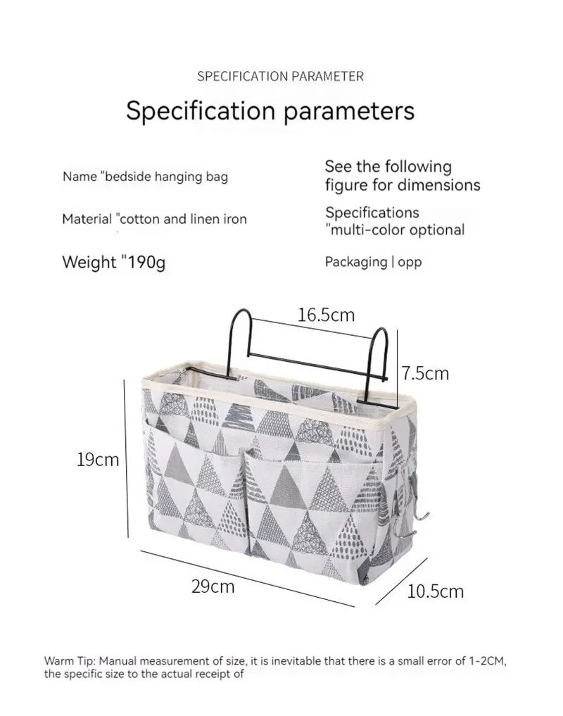 Cesta colgante para cama bebé – Organizador almacenamiento - imagen 3