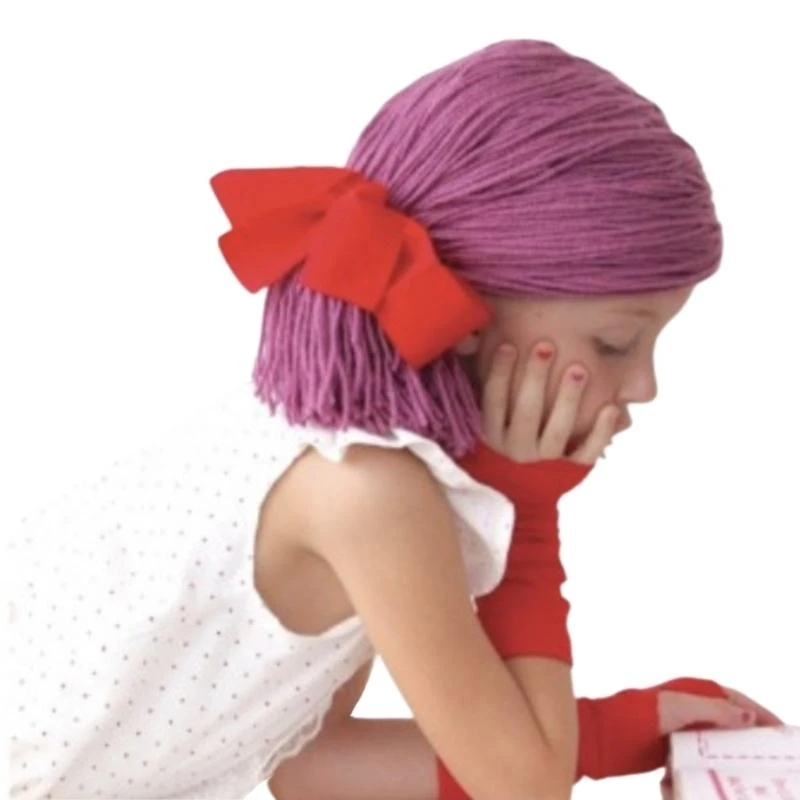 M76C Gorro peluca para bebés, niños y niñas, tocados novedosos, gorros postizo unisex, fáciles usar para disfraces y - imagen 3