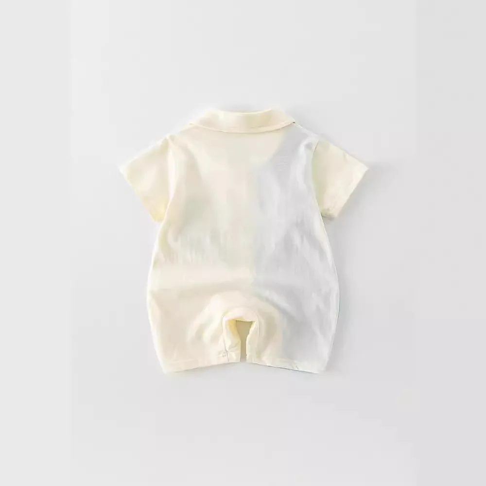 Mono de verano bebé niño elefante – Algodón cómodo y fresco - imagen 4