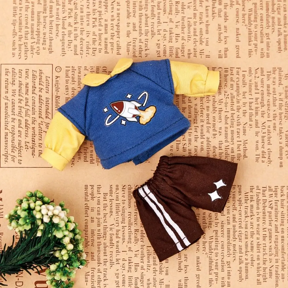 Ropa de muñeca de algodón a la moda, Mini sudaderas con capucha bonitas, pantalones DIY, accesorios de ropa para muñecas en 5 colores - imagen 2