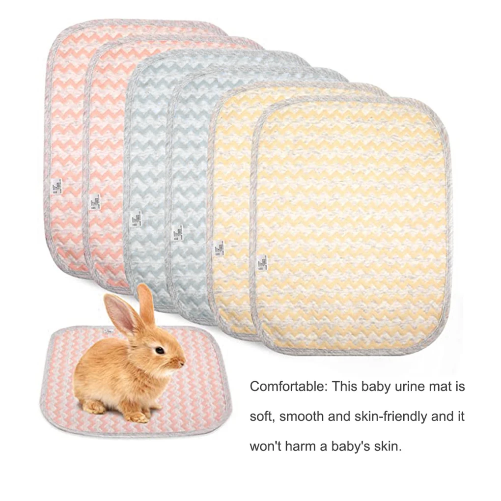 Almohadilla de pañal reutilizable para bebé, estera de orina infantil, absorbente de agua, 6 piezas - imagen 2