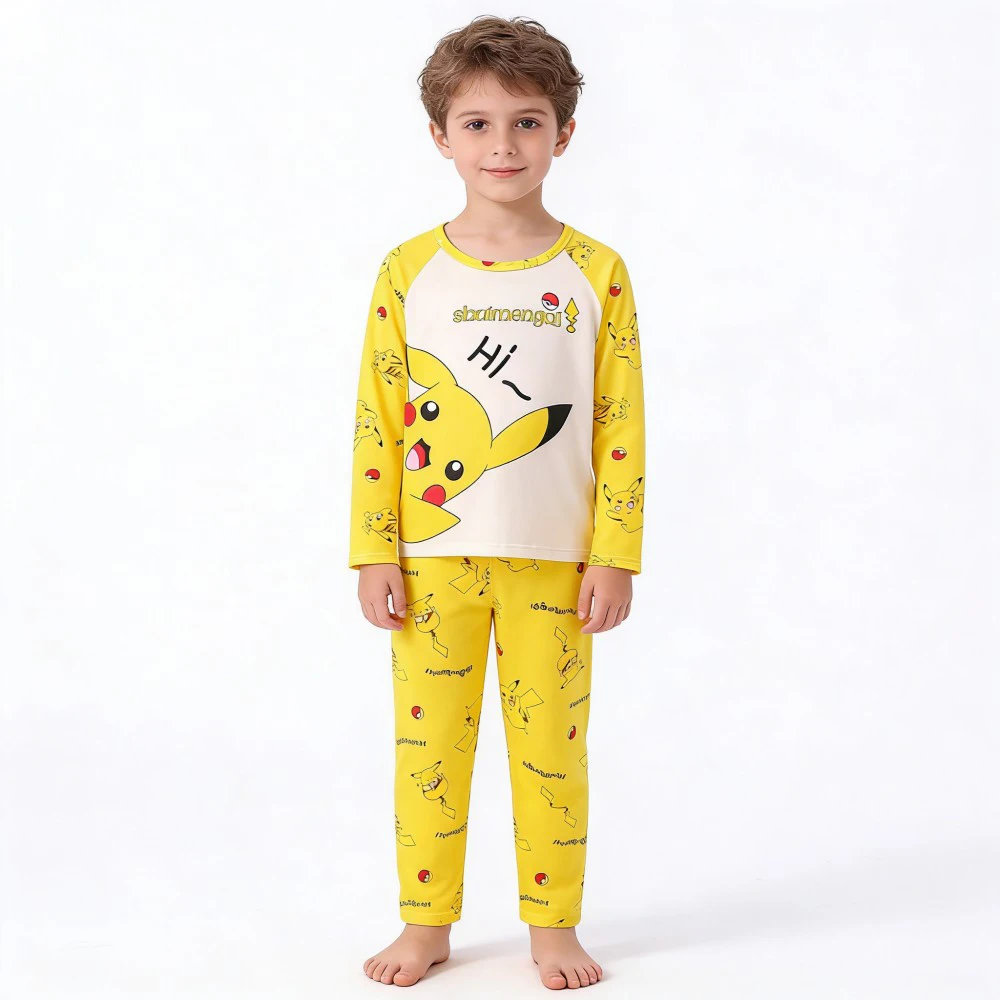 Pijama de Pikachu para niños – Pokémon manga larga suave y cómodo - imagen 3