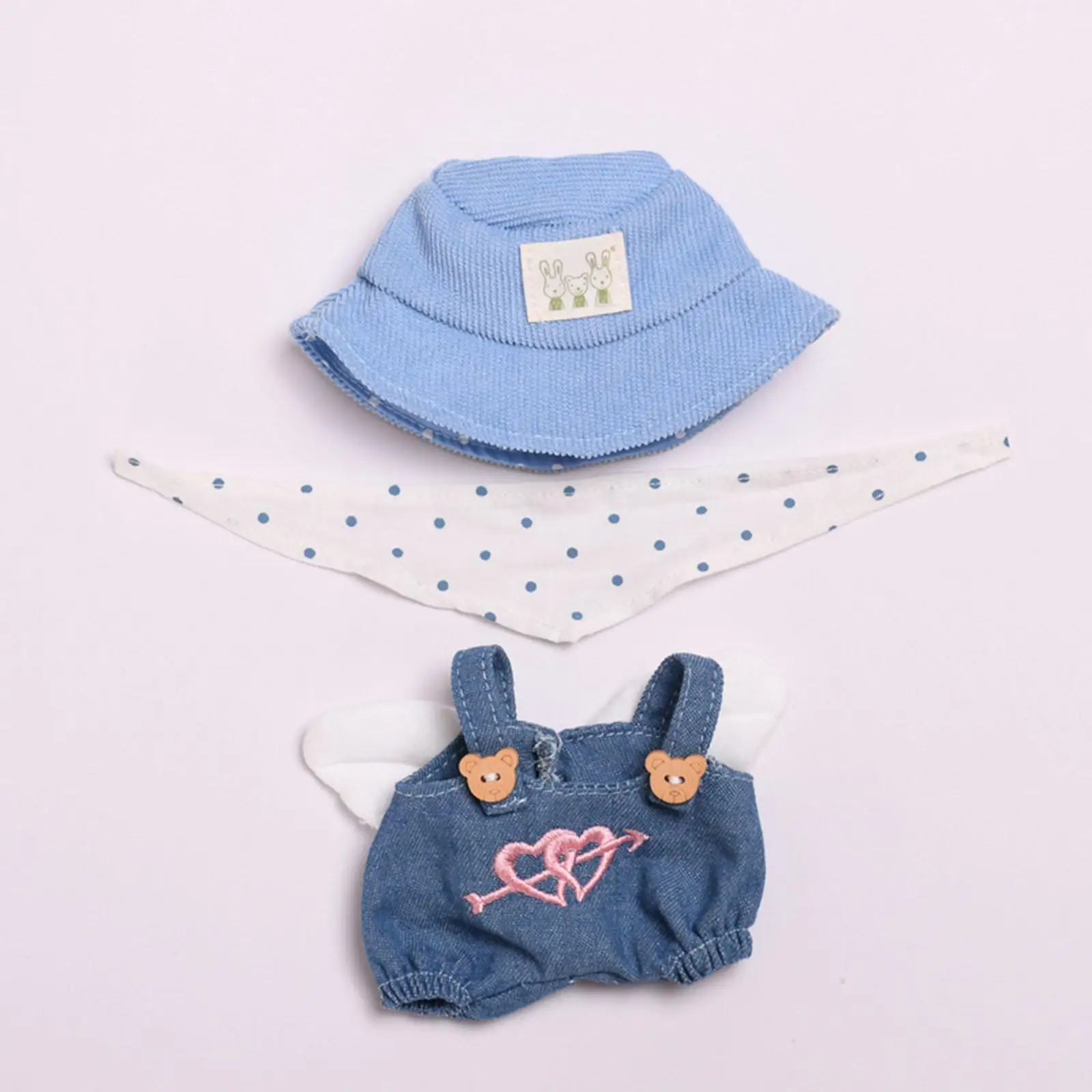 Plush Doll Jumpsuit Dress up Flexibility Hands on for Little Girls Imagination Fashion Costumes Girl Doll Pants for 15cm Doll