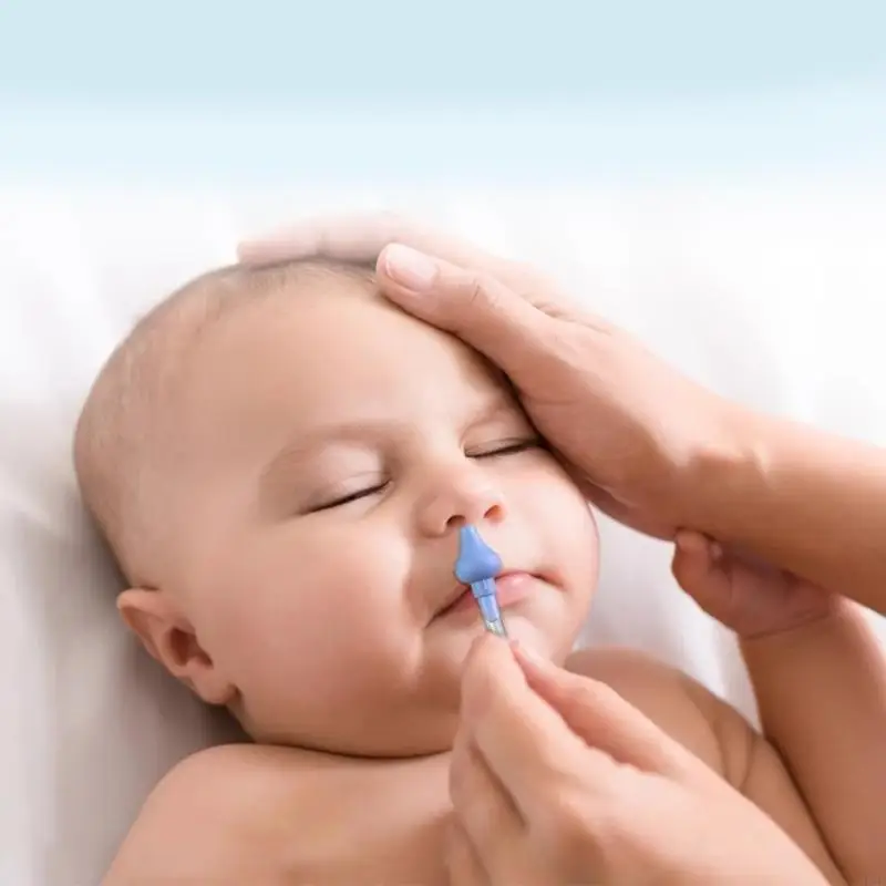 QX2D aspirador nariz para bebés, herramienta succión moco Nasal para recién nacidos, eliminador mocos eficaz para - imagen 5