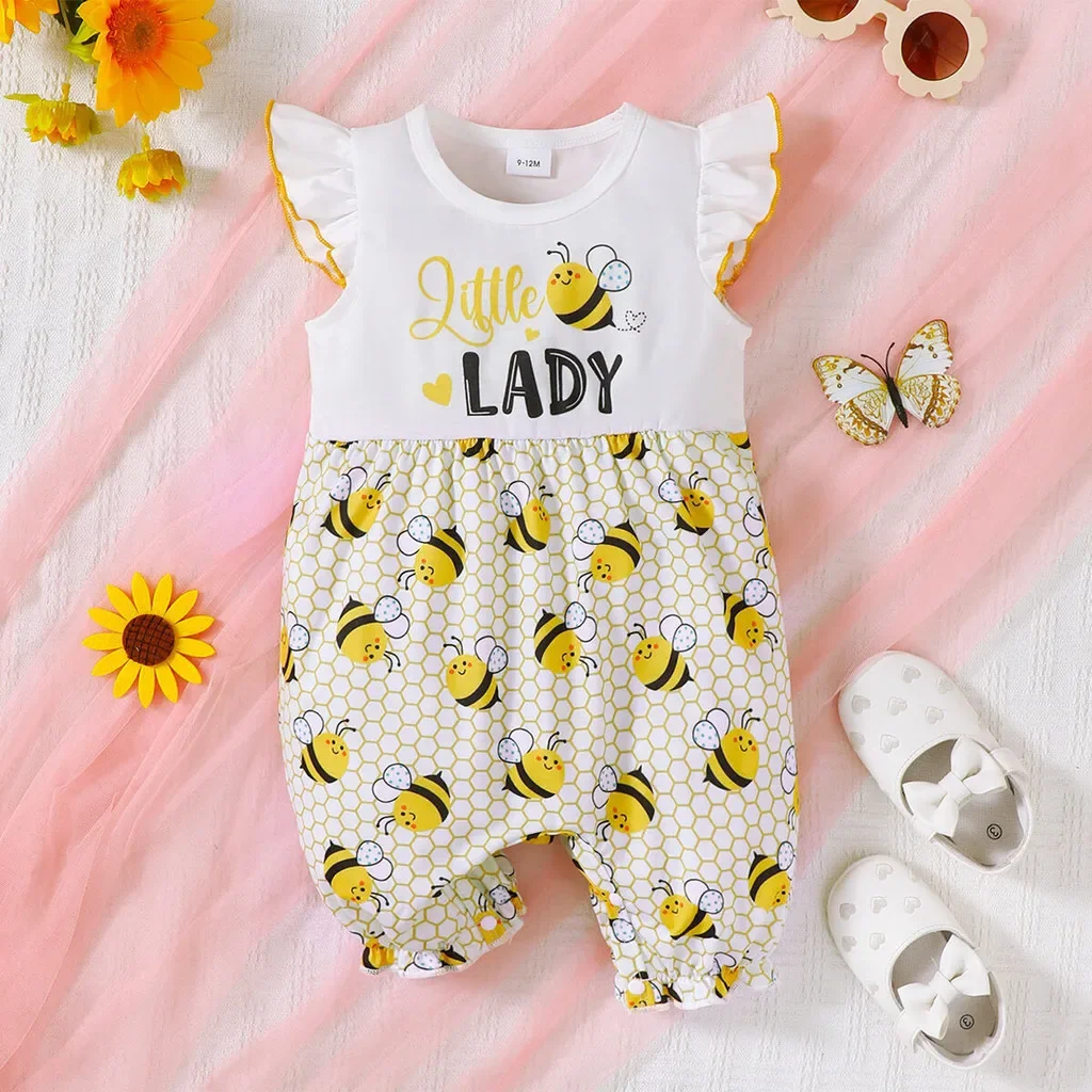 Mono para bebé recién nacido de 4 colores, mono sin mangas con estampado de mariposa, disfraz cómodo de verano para niña pequeña, pelele de 0 a 12 meses - imagen 2