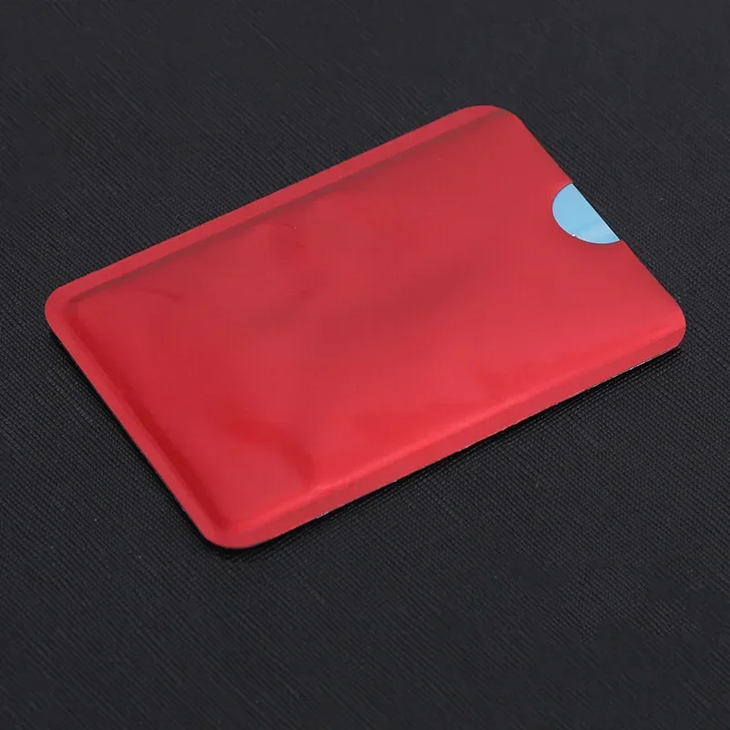 Fundas protectoras para tarjetas bancarias de crédito con bloqueo RFID de Color, tarjetero antiescaneo de papel de aluminio, funda para guardar tarjetas de Control de acceso, 10 Uds. - imagen 4