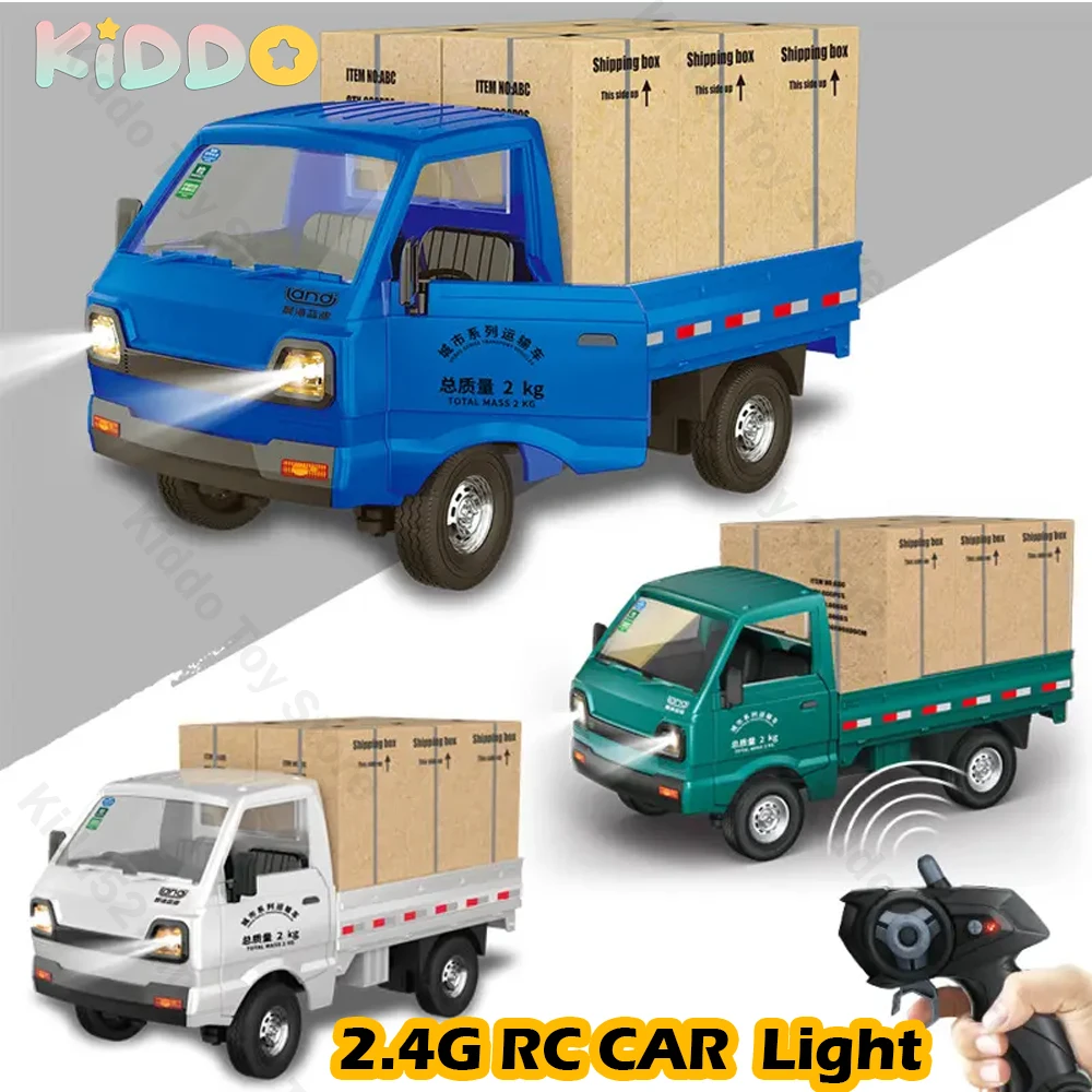 Coches RC 1/16 escala 2,4G Mini camión de carga con luces de pulverización control remoto Drift Racing modelo eléctrico vehículo de juguete regalos para niños