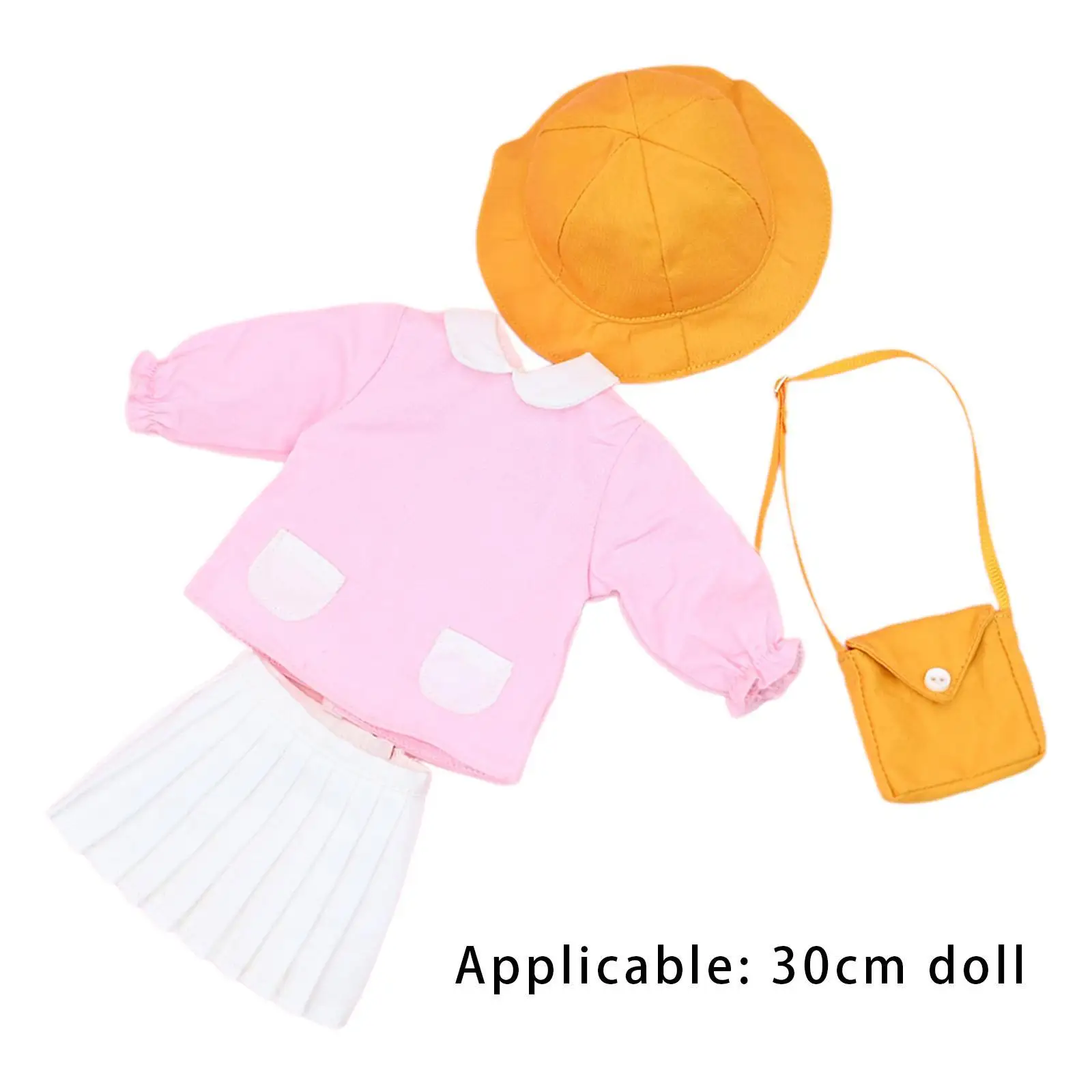 1/6 BJD Doll Top and Bottom Outfit Costume Cute Hands on Coordination Dress up Pretend Play Toy for 11-12inch Dolls BJD Dolls