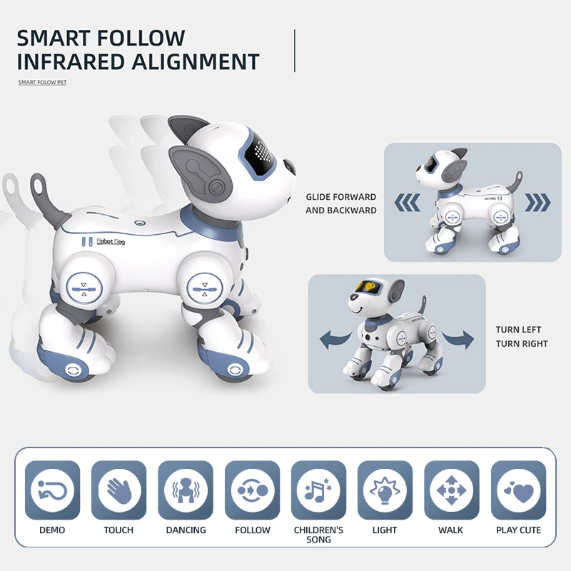 Perro robot acrobático – Mascota interactiva con control remoto