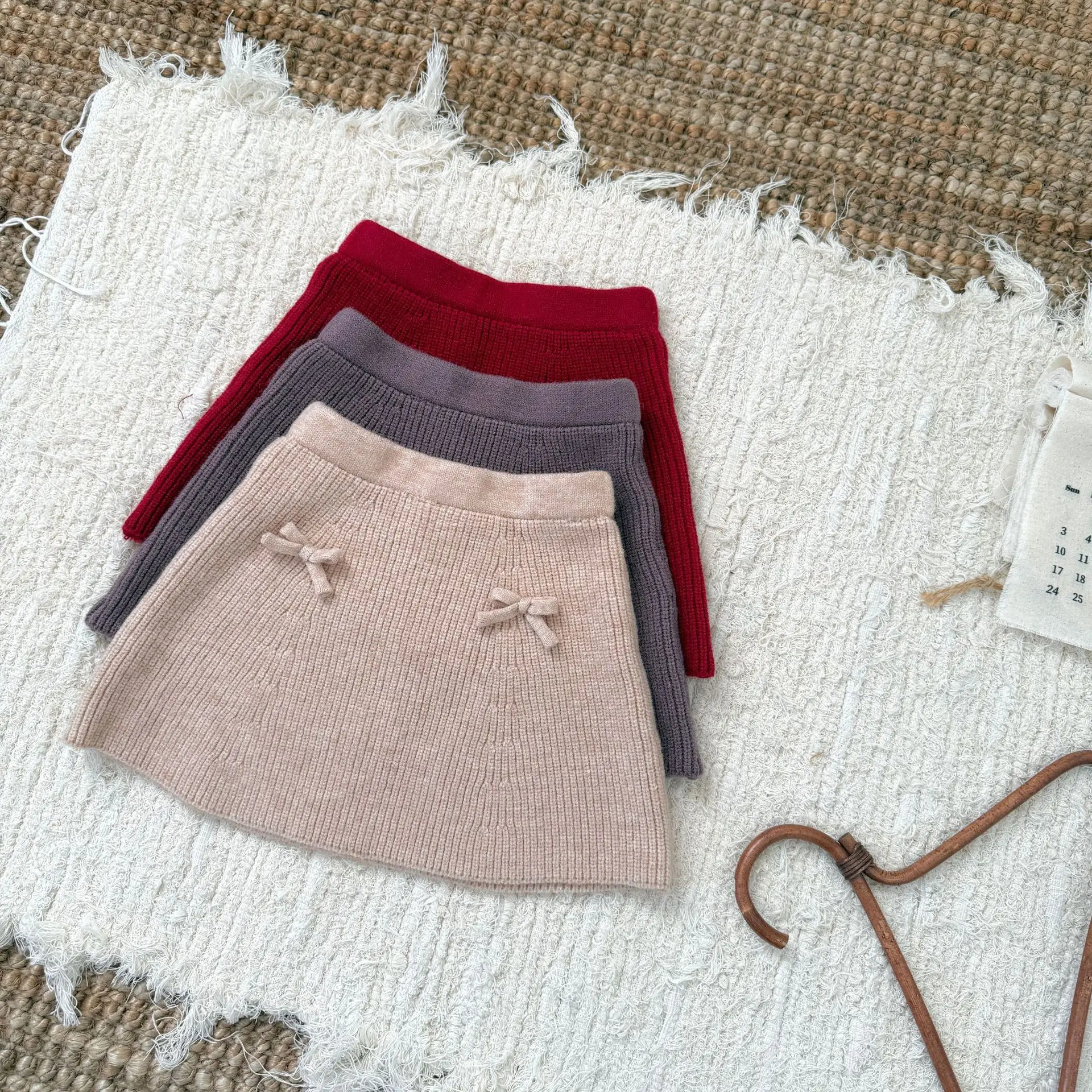 Ropa para niñas de 1 a 5 años, falda Vintage para niñas, minifalda de punto, prendas de punto bonitas para niñas, traje para niños pequeños - imagen 3