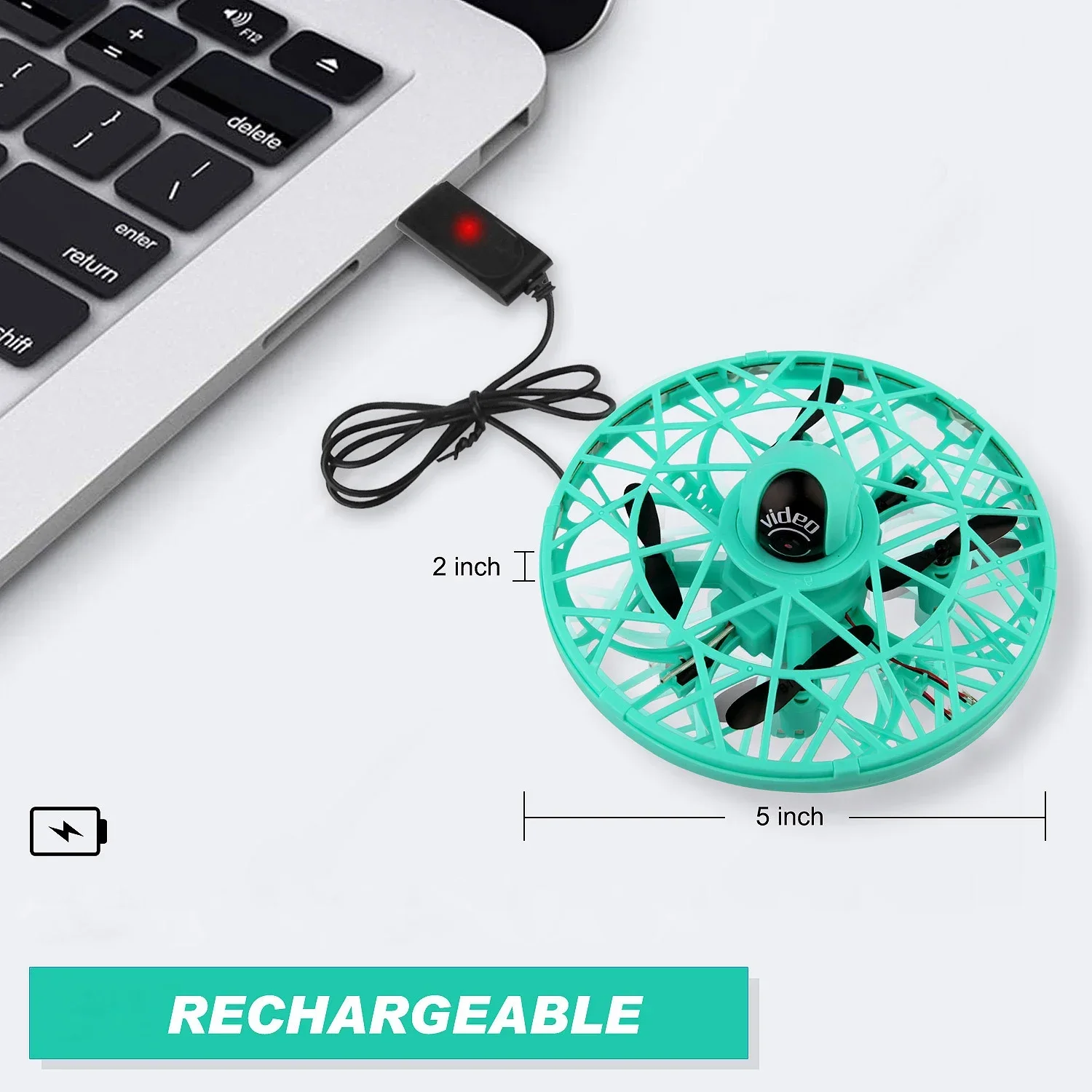 Dron volador interactivo con detección de gestos, 2,4G, Led, Rc, Control remoto aéreo, helicóptero, avión, cámara, juguete volador, regalo para niños - imagen 5