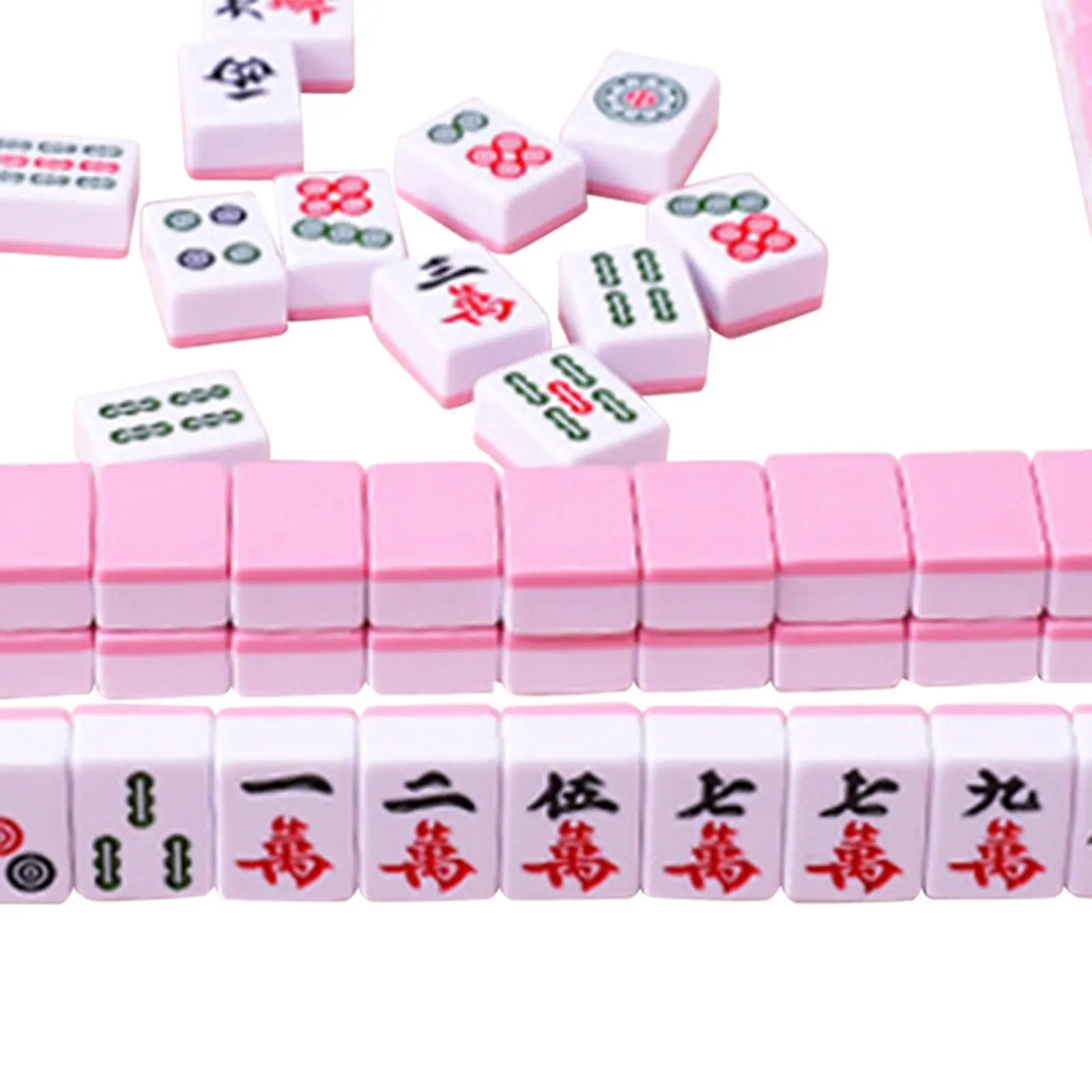 144Pcs Chinese Version Game Set Leisure Time Table Activities Supplies Mini Mahjong Tiles for Dormitory Travel Family Adults