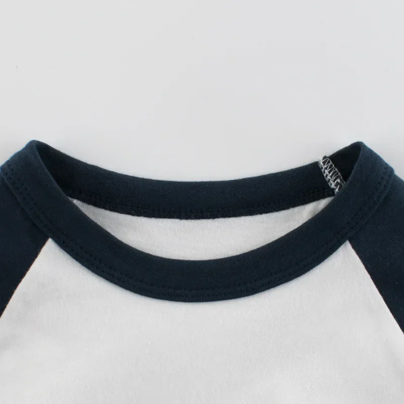 Camiseta de manga larga a rayas de algodón para bebé cuello redondo - imagen 3