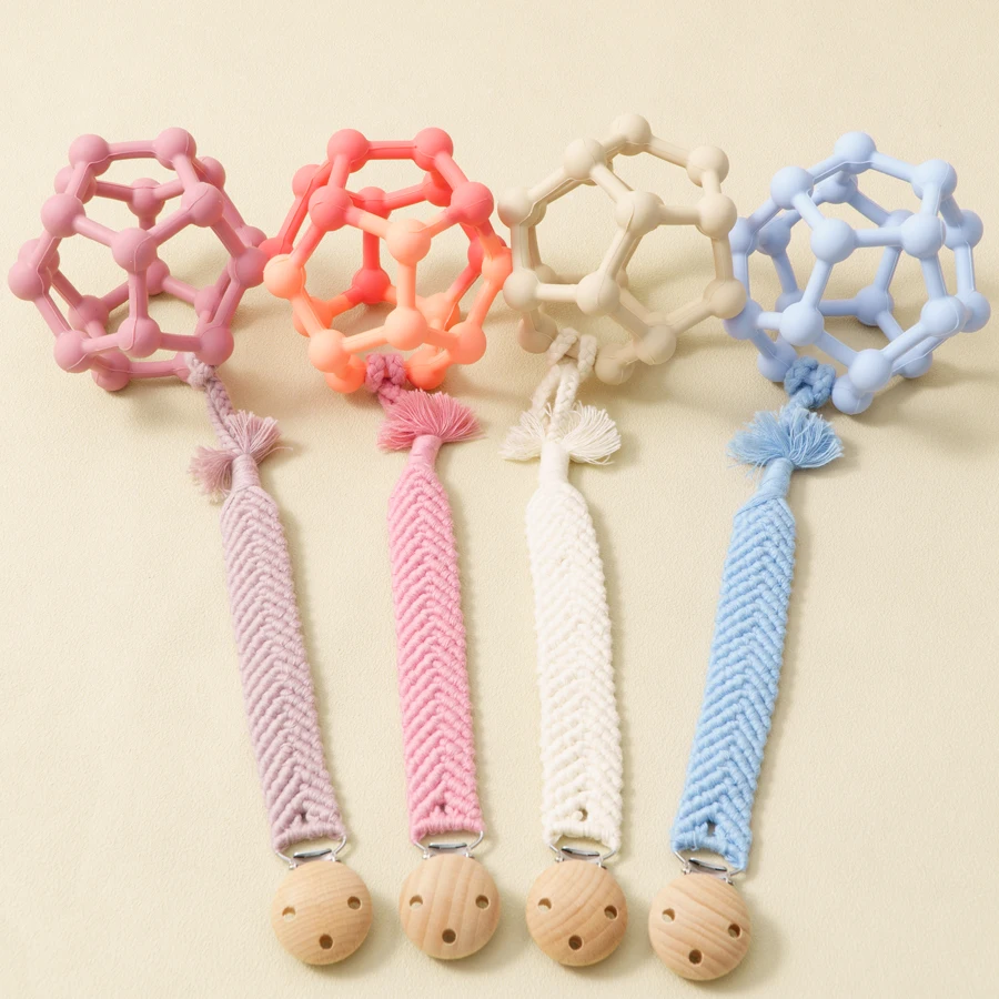 Bola de silicona para bebé, juguete de entrenamiento para masticar, mordedor de silicona, equipo para el cuidado del bebé, material de lactancia, 1 piezas - imagen 5