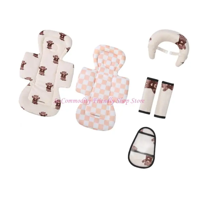 85ae Doble para cochecitos doble revestimiento Ayuda ASIENTA ASIENTA CHUCHING TELA segura Fácil limpiar mayoría - imagen 2