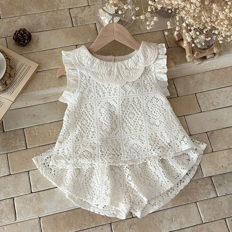 MILANCEL Conjunto bebé verano camiseta flores y pantalón corto - imagen 2
