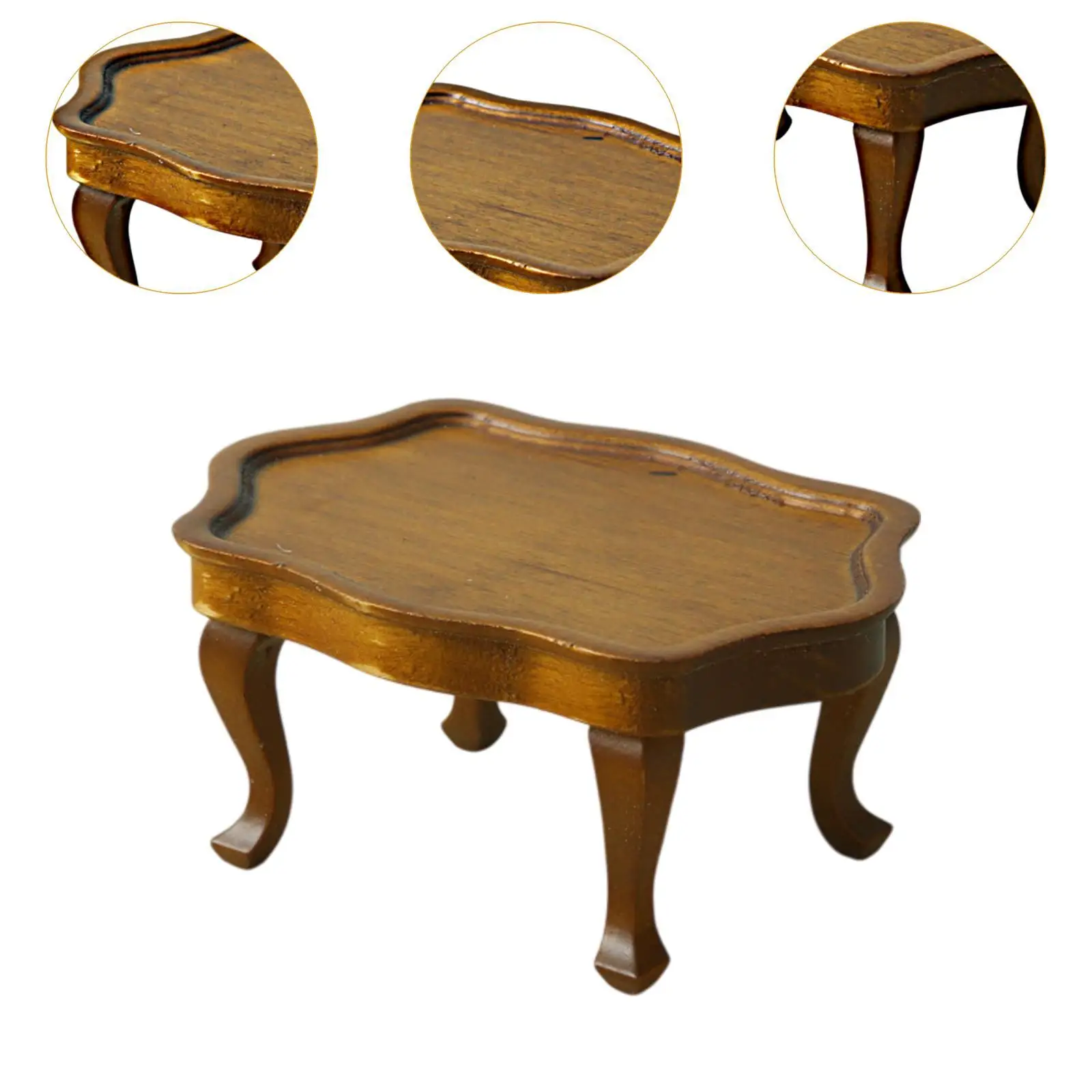 1:12 Dollhouse Table, Miniature Dollhouse Coffee Table, Miniature Desk, DIY Doll House for Ornaments Bedroom