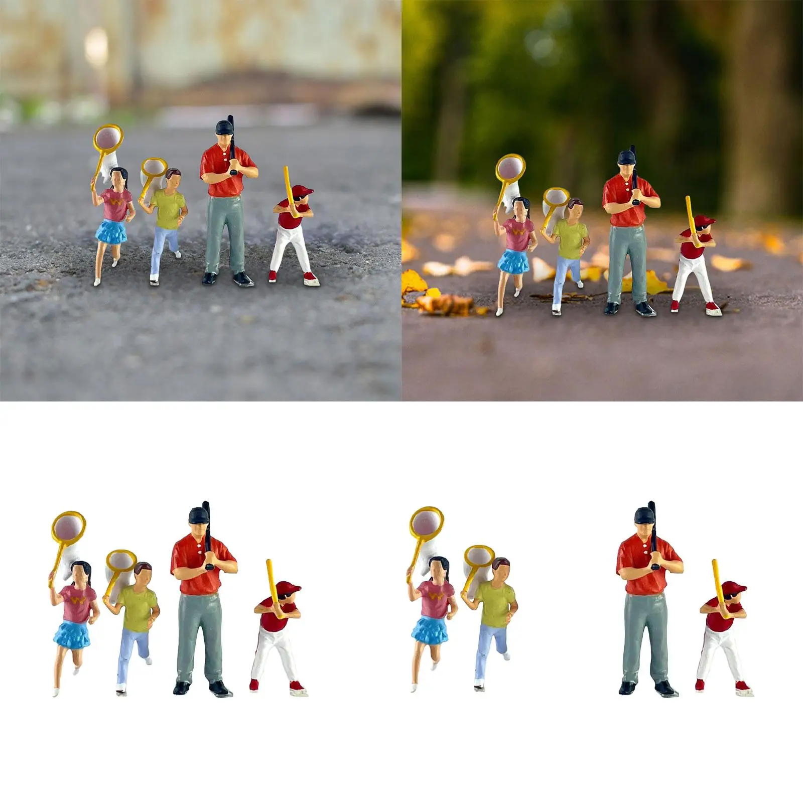 1/64 Miniature People Figurines Sand Table Ornament Collectibles Crafts Miniature Scene Decor for Micro Landscapes Decor Layout