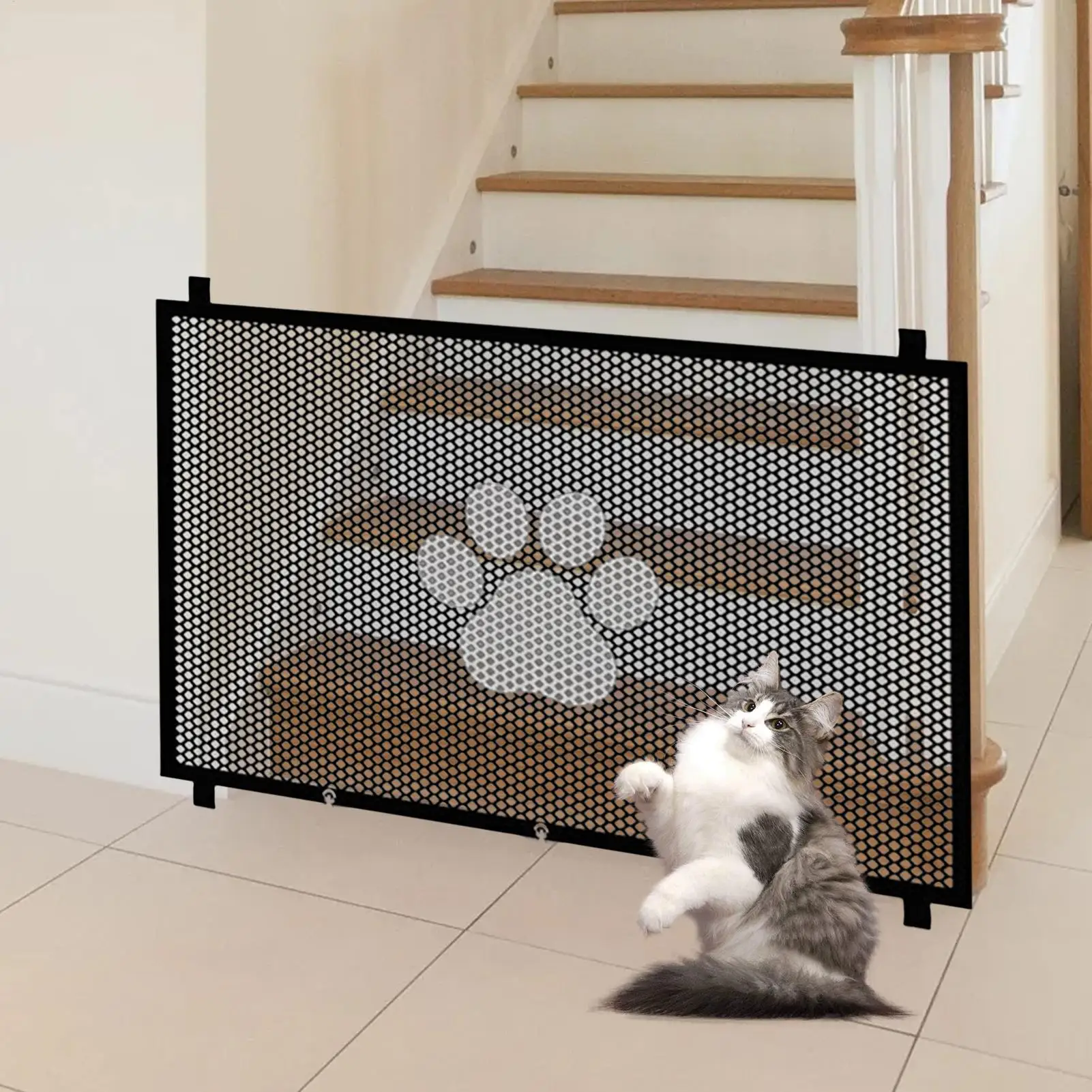 Barrera retráctil de malla para escaleras – Seguridad infantil - imagen 2
