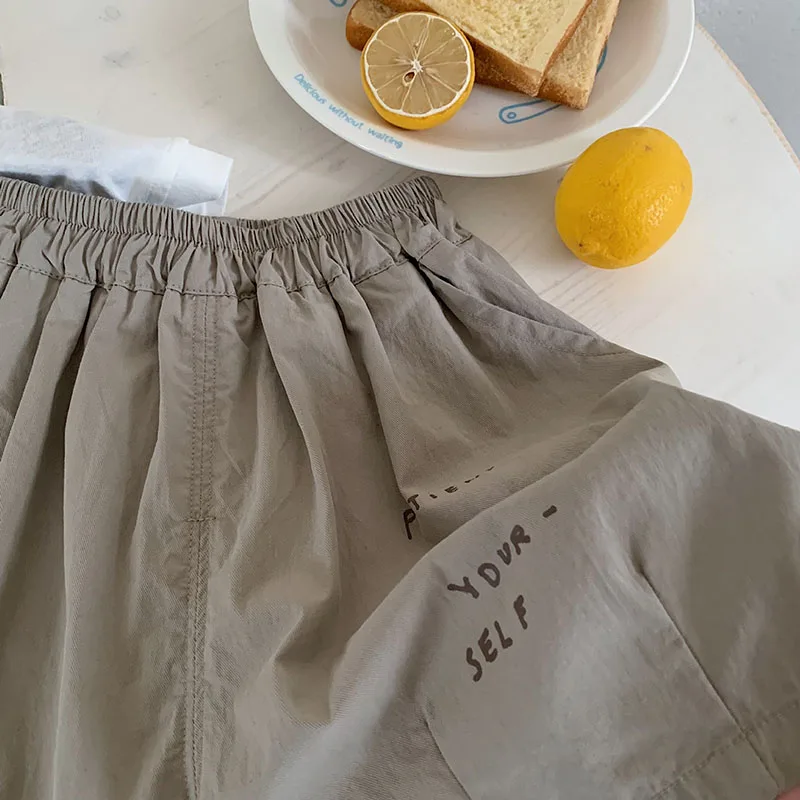 MILANCEL, nuevos pantalones cortos deportivos de verano para niños, 1-6T, pantalones cortos finos con letras para niños, pantalones casuales sueltos versión coreana para niñas - imagen 5