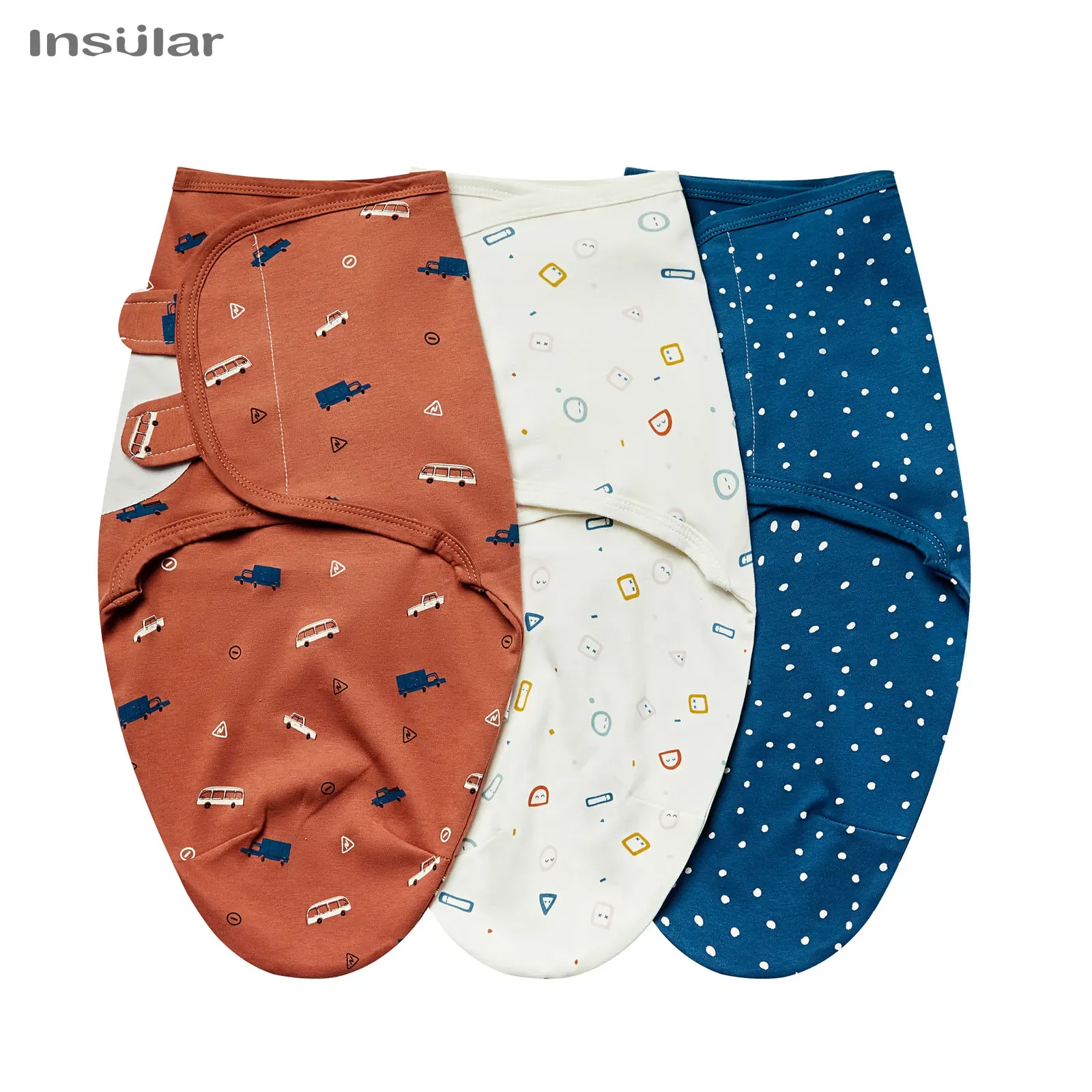 Manta envolvente para bebé recién nacido, envoltura de capullo, manta suave antisobaltamiento para saltar, mantas para bebé de tres piezas - imagen 4