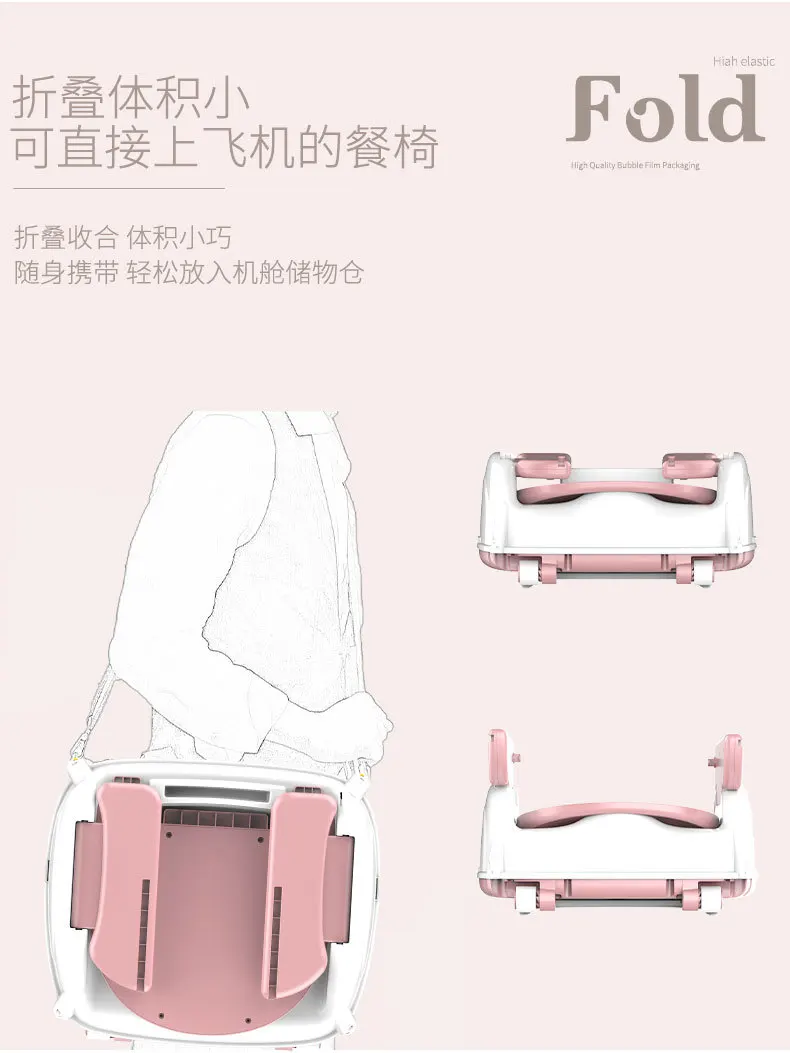 Una silla rosa plegable con una chaqueta blanca
