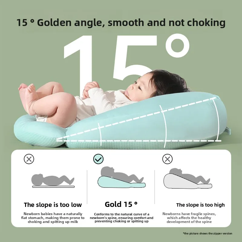 Almohada inclinada antirreflujo Taoqibaby para lactancia y bebé - imagen 3