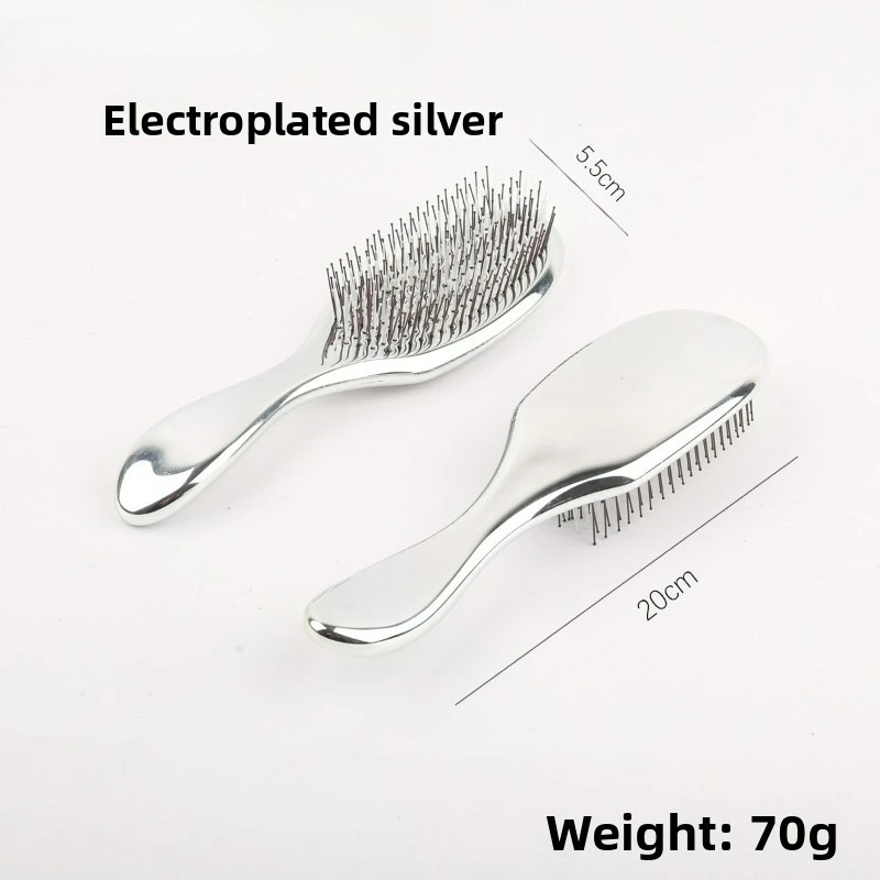 Cepillo de masaje galvanizado para mujeres, cuidado del cuero cabelludo meridiano para uso doméstico, adecuado para cabello húmedo y seco, peine portátil - imagen 4