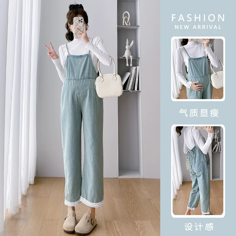 Jeans premamá de mezclilla holgados para embarazadas - imagen 4