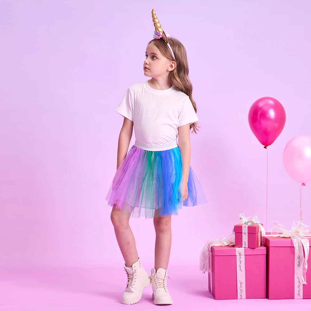 Tutu de gasa para niñas DXTON – Falda bailarina elegante - imagen 5