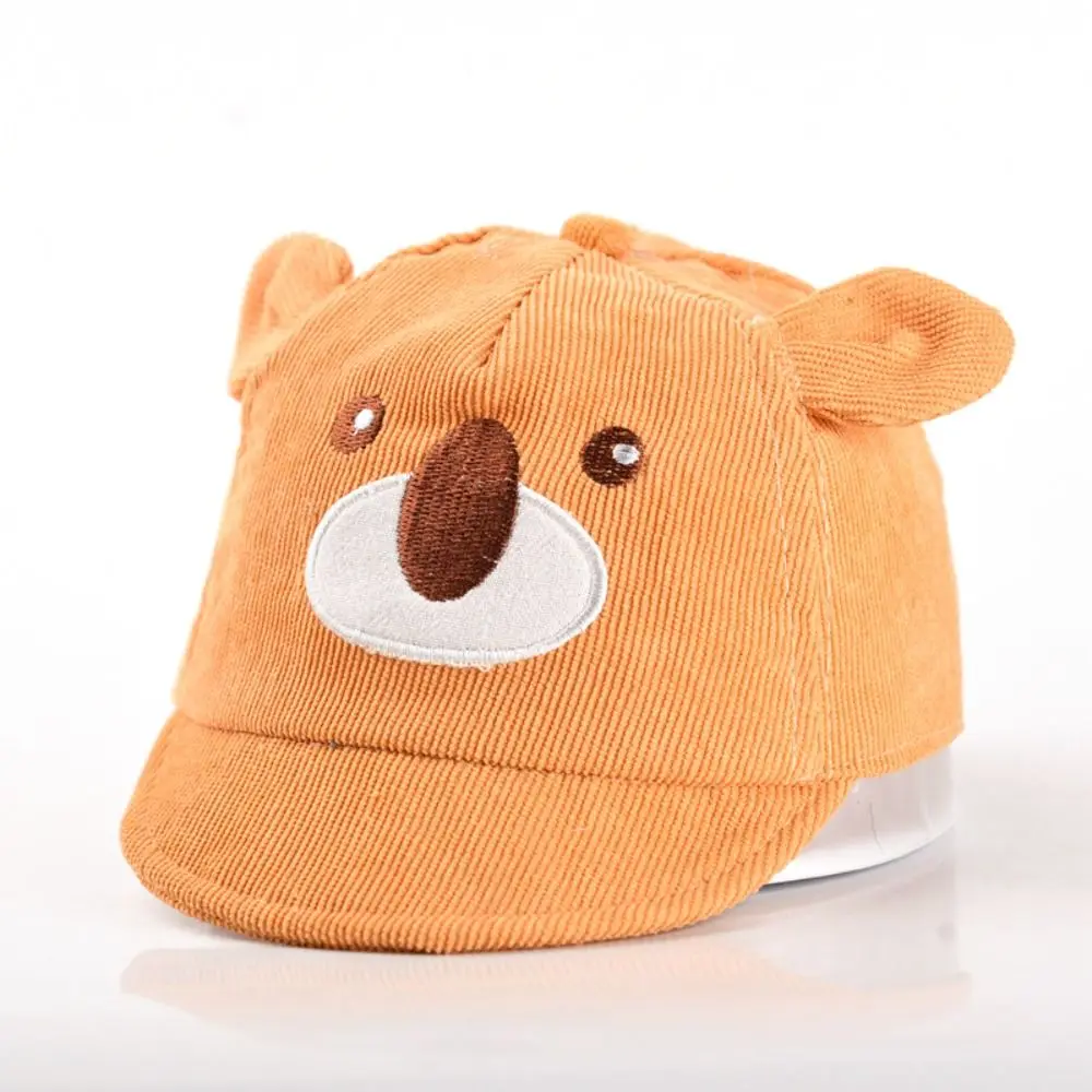Lindo oso de dibujos animados gorra de béisbol sombrilla de algodón niños visera de sol gorra de ala corta con visera al aire libre - imagen 2