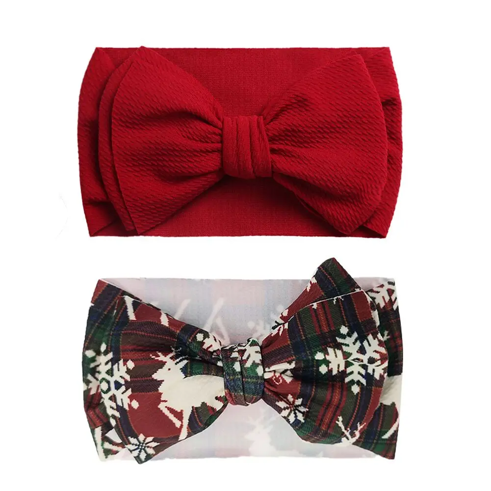Diademas de bala de Navidad para bebé, calcetines de árbol de ciervo, diademas de copo de nieve, diademas de lazo elástico, diademas de fiesta de baile de Navidad, 2 uds./lote - imagen 2