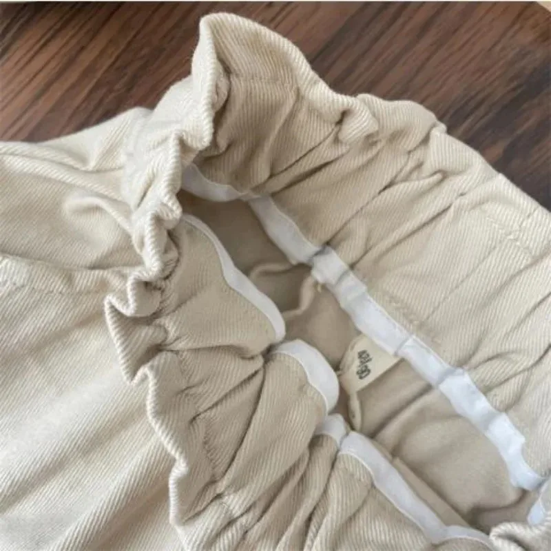 Pantalones de algodón con bordado de flores para niños - imagen 4