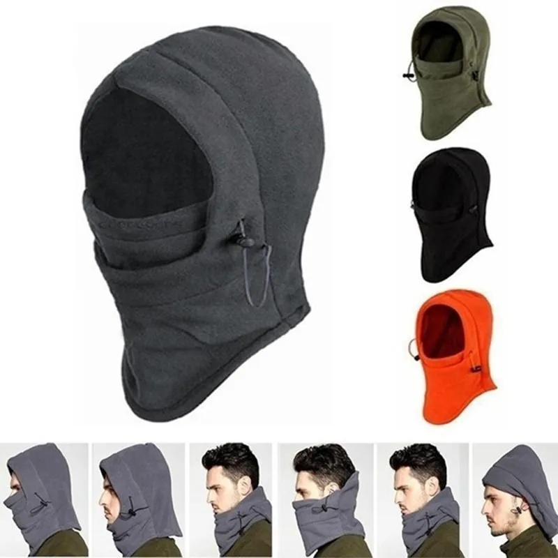 Gorro cálido de invierno para hombre y mujer, pasamontañas térmico de lana impermeable, calentador de cuello con capucha, bufandas de senderismo - imagen 2