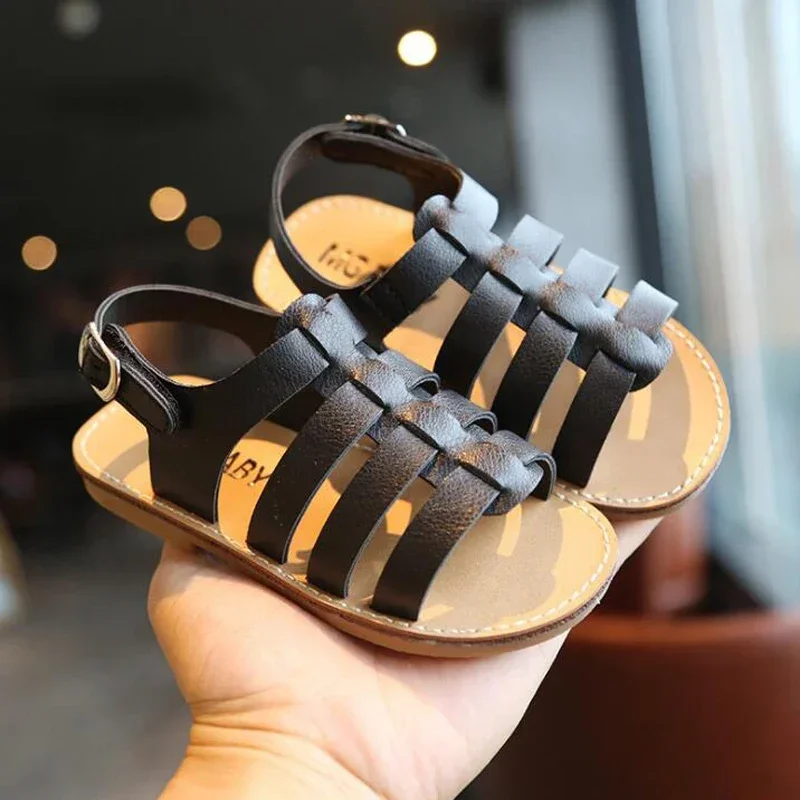 Sandalias de verano para niñas – Punta abierta tejidas princesa - imagen 4