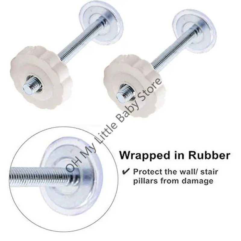 M76C 4 ​​unids/pack núcleo acero tornillo tuerca escalera arreglar mascotas bebé seguridad barra puerta resistente seguro - imagen 5