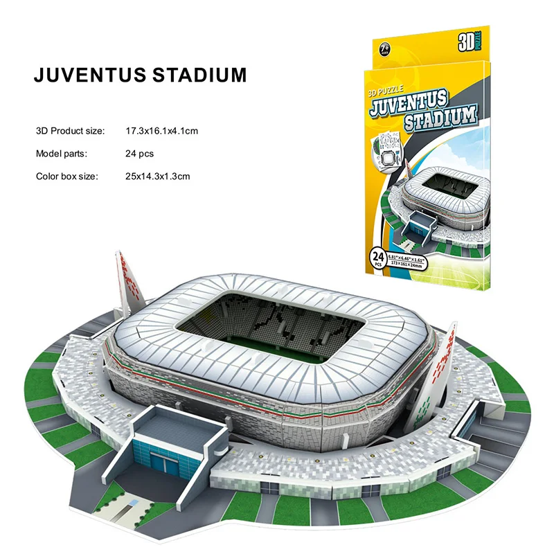 Rompecabezas 3D campo fútbol mini estadio juguete construcción manual