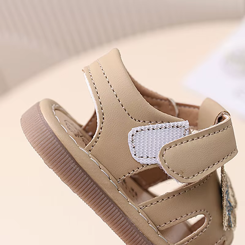 Zapatos de cuero con flores para bebé, suela suave descalza - imagen 2