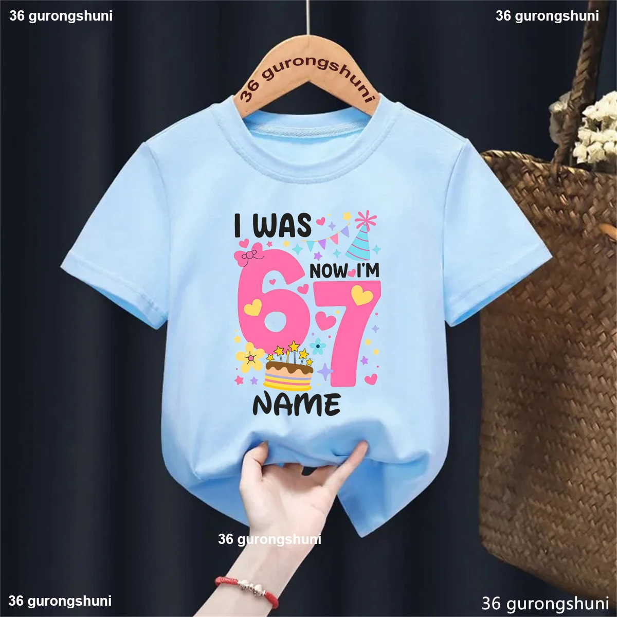 Camiseta personalizada con nombre para niña pastel divertida verano - imagen 2
