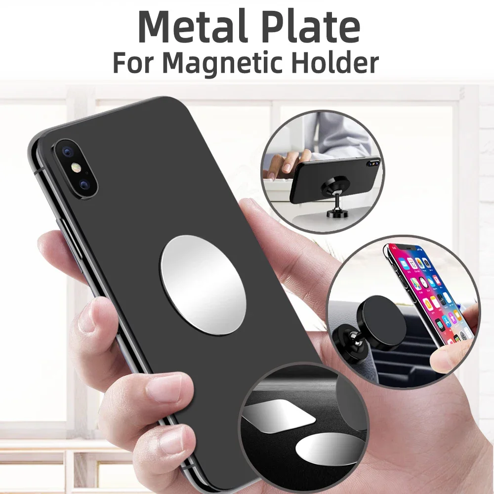 Placa metálica adhesiva para soporte magnético de coche – iPhone - imagen 2
