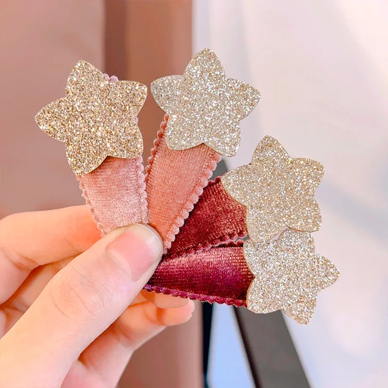 2 uds estrellas brillantes horquilla para niños flequillo Clip horquilla lateral pasadores sombreros niñas niños mujeres accesorios para el cabello - imagen 3