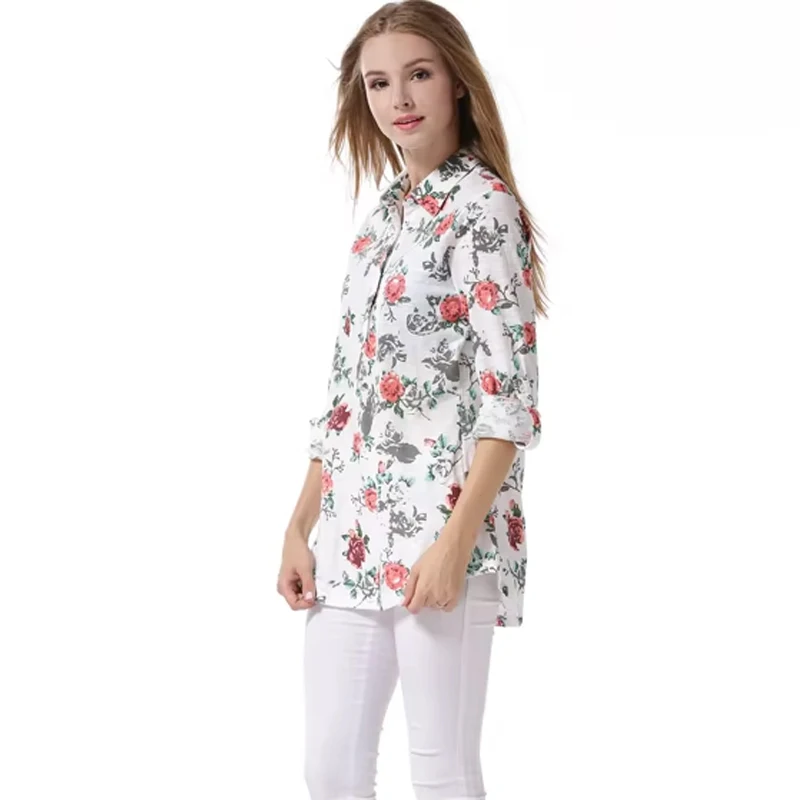 Camisa de maternidad de manga larga, blusa de lactancia, Tops de lactancia con cubierta de forro, camiseta de embarazo, ropa de alimentación para primavera y verano - imagen 2