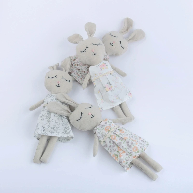 Peluche de conejo y oso con vestido para vestir a niños - imagen 2